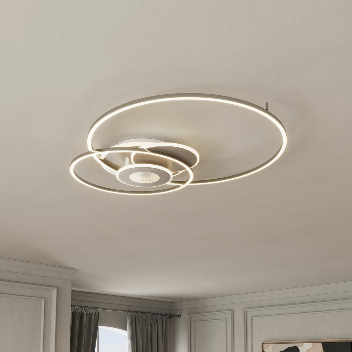 Led Mennyezeti Lámpa Celine - krómszínű/Pezsgő, Basics, műanyag/fém (65/83/7cm) - Luca Bessoni