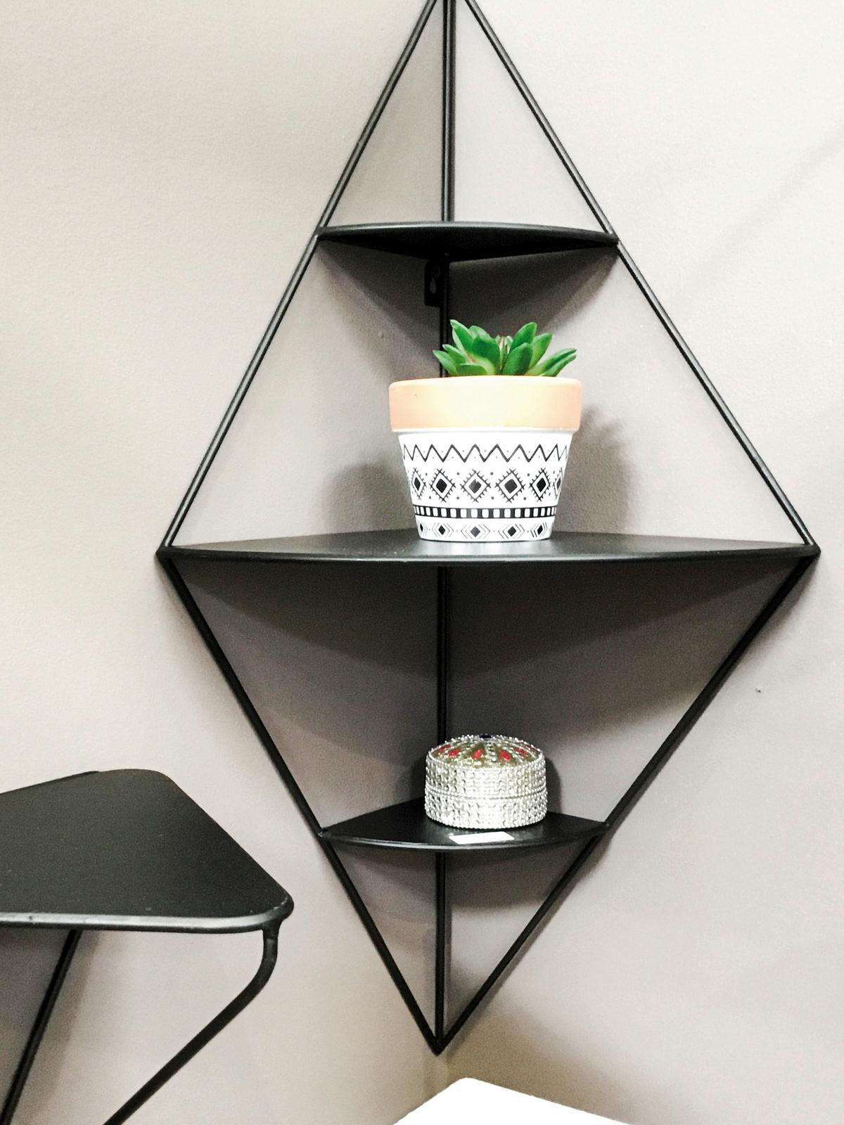 ROHOVÝ REGÁL LEICESTER - černá, Moderní, kov (36/70/26cm) - Mömax