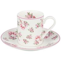 Kaffeetasse mit Untertasse Amelie - Multicolor, KONVENTIONELL, Keramik (90ml) - James Wood