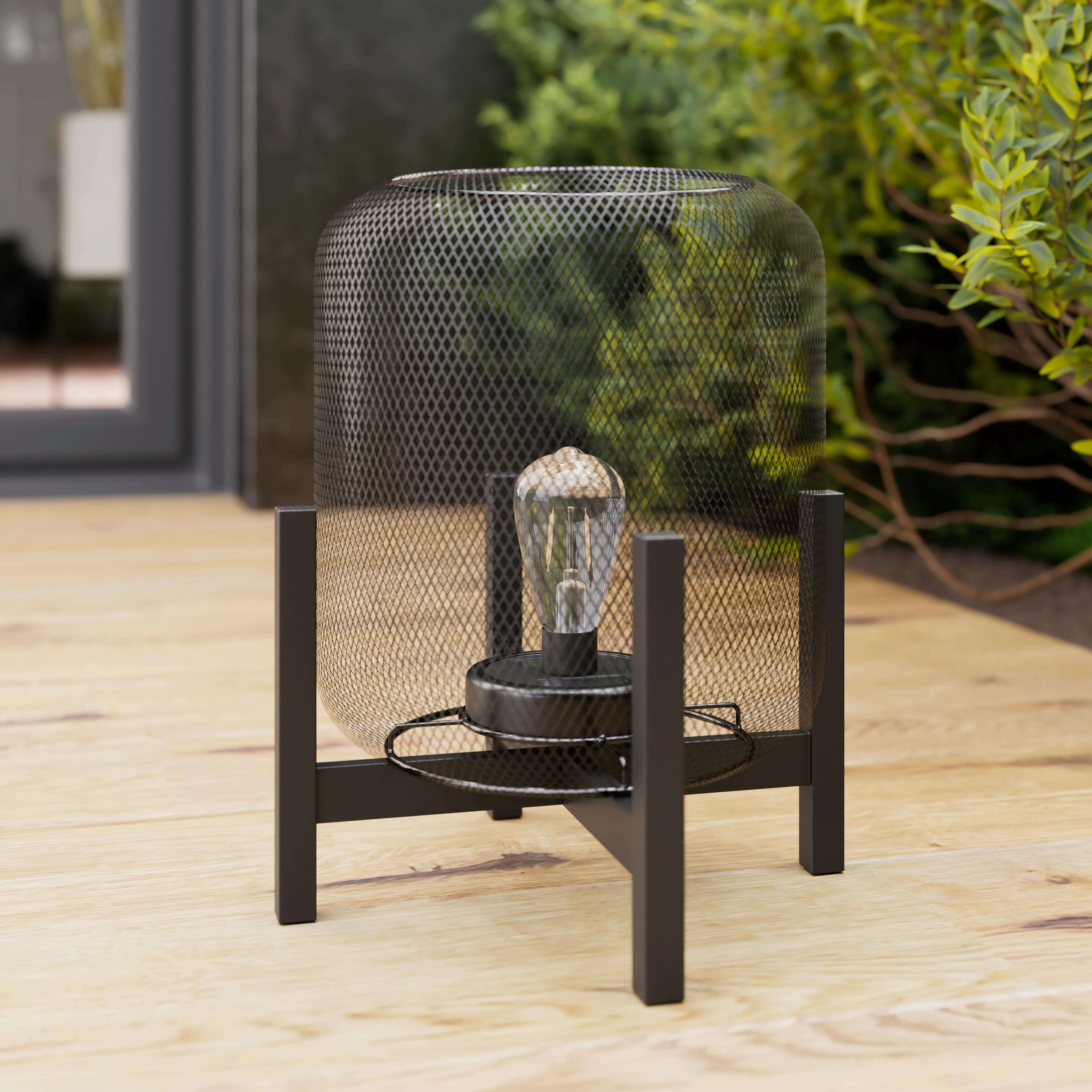 SOLÁRNÍ SVÍTIDLO KYRA - černá, Moderní, kov/plast (28/47/28cm) - Bessagi Home