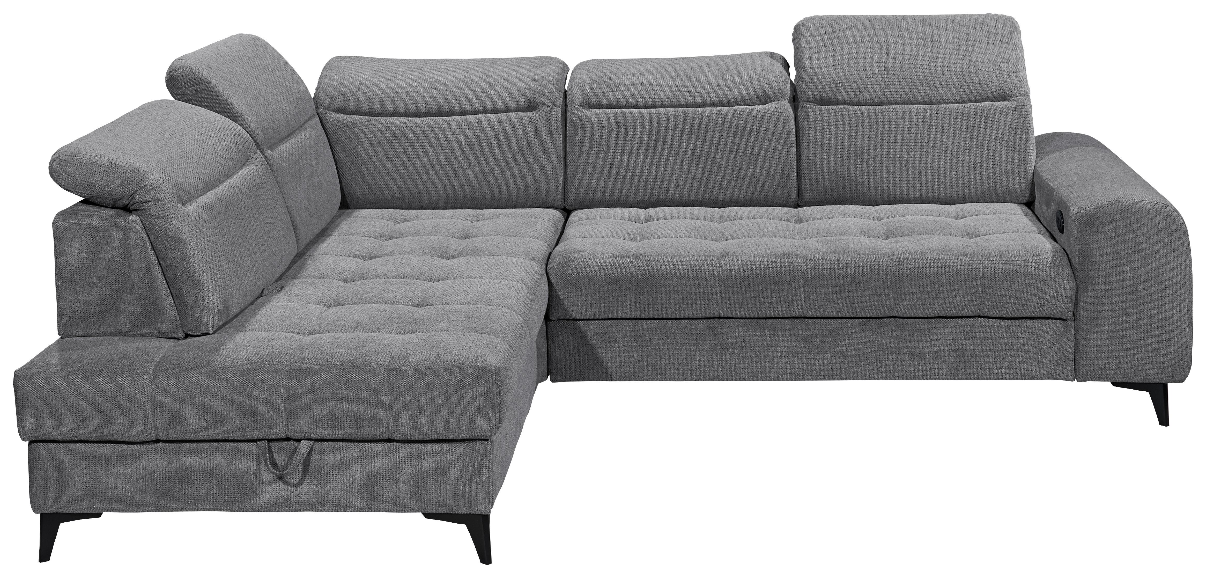 Ecksofa Rockdale Anthrazit S:200x282cm - Anthrazit/Schwarz, KONVENTIONELL, Textil (200/282cm) - MID.YOU