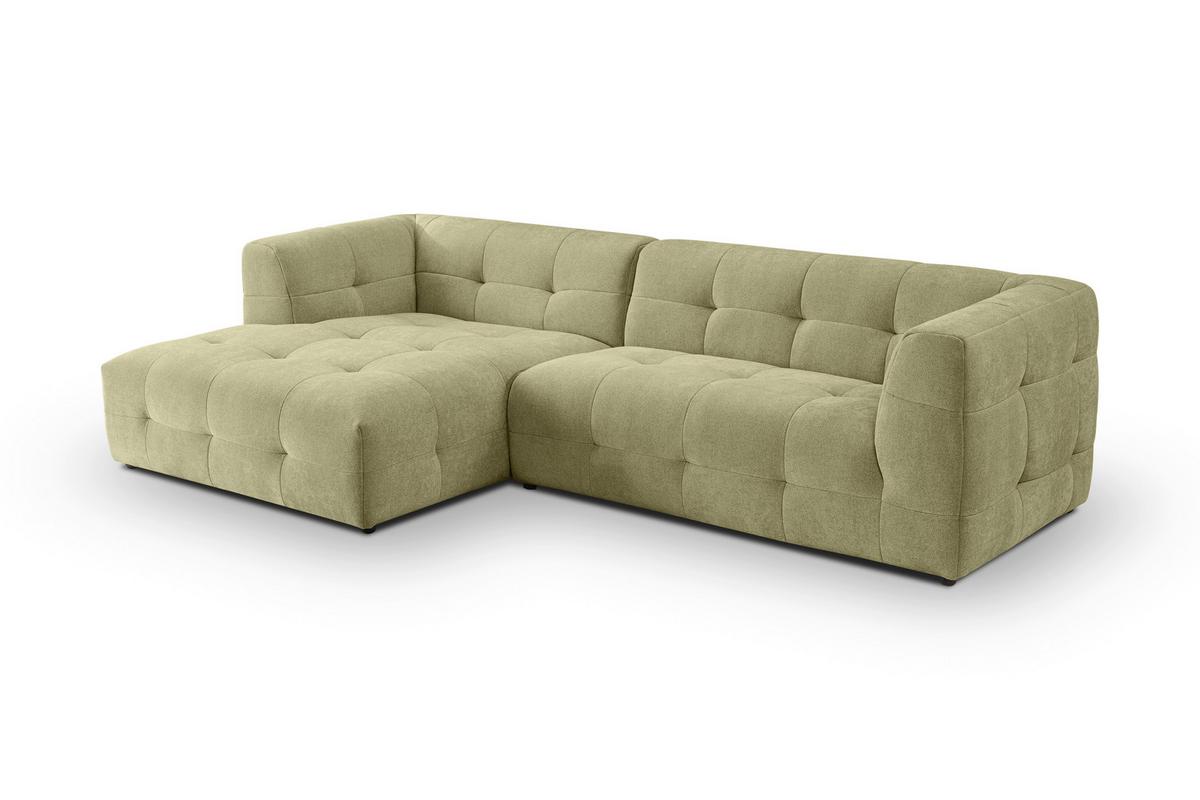 Ecksofa Tenso Grün S: 161x292cm - Beige/Schwarz, Basics, Holz/Textil (161/292cm) - MID.YOU