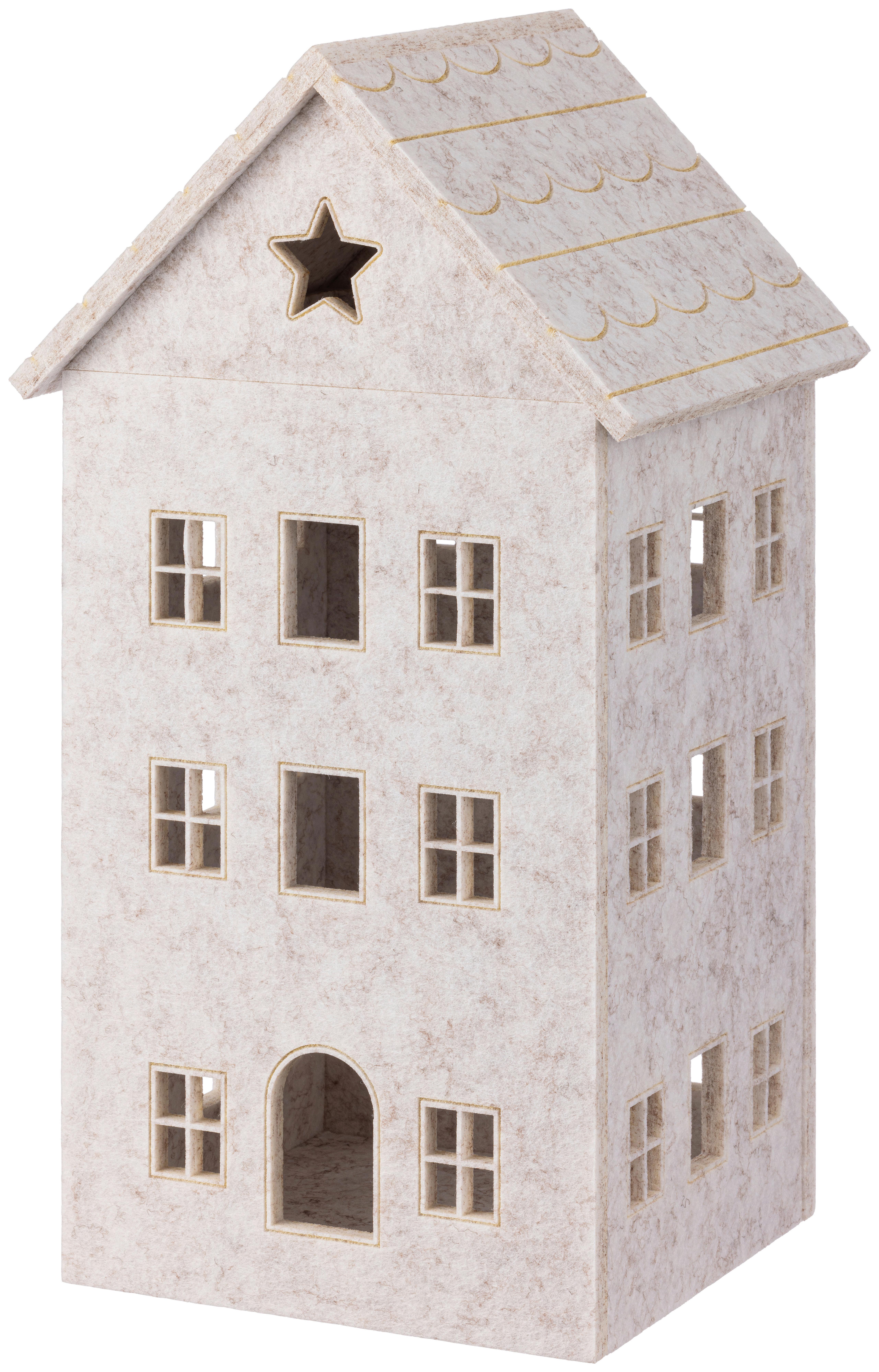DEKOHAUS Fredi H: 40 cm - Creme, KONVENTIONELL, Textil (22/19/40cm) - Luca Bessoni