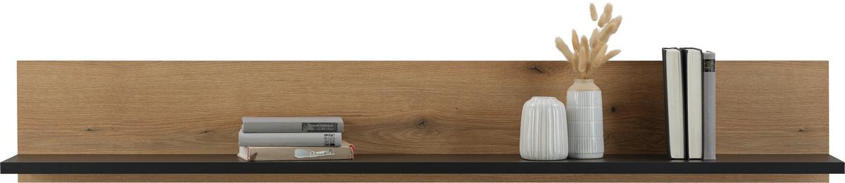 Wandboard Corte Grau/eiche Dekor B: 160 Cm - Eichefarben/Grau, Trend, Holzwerkstoff (160/24/21,6cm)