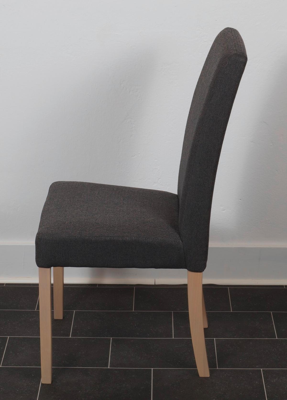 Stuhl-Set Duisburg Stuhl Artemis D.grau/Eiche D. B:42cm - Dunkelgrau/Sonoma Eiche, KONVENTIONELL, Holz/Textil (42/98/63cm) - MID.YOU