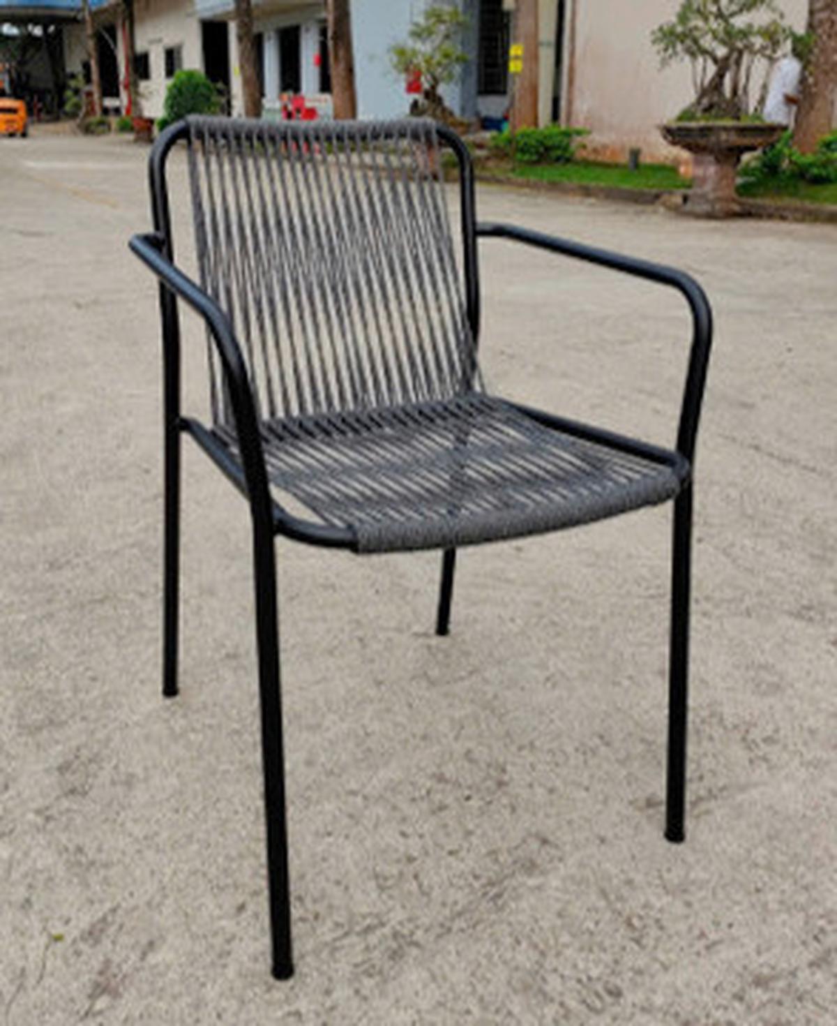 SADA ZÁHRADNÝCH KRESIEL NARDO - čierna/tmavosivá, Modern, kov/textil (55/82/58cm) - Bessagi Garden