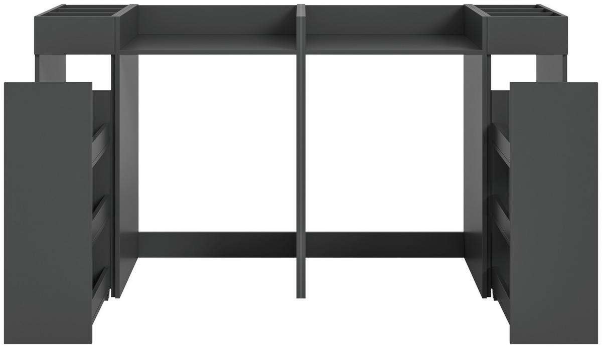 Waschmaschinenschrank Free Anthrazit B: 190cm - Anthrazit/Schwarz, Basics, Holzwerkstoff (190/101cm) - MID.YOU