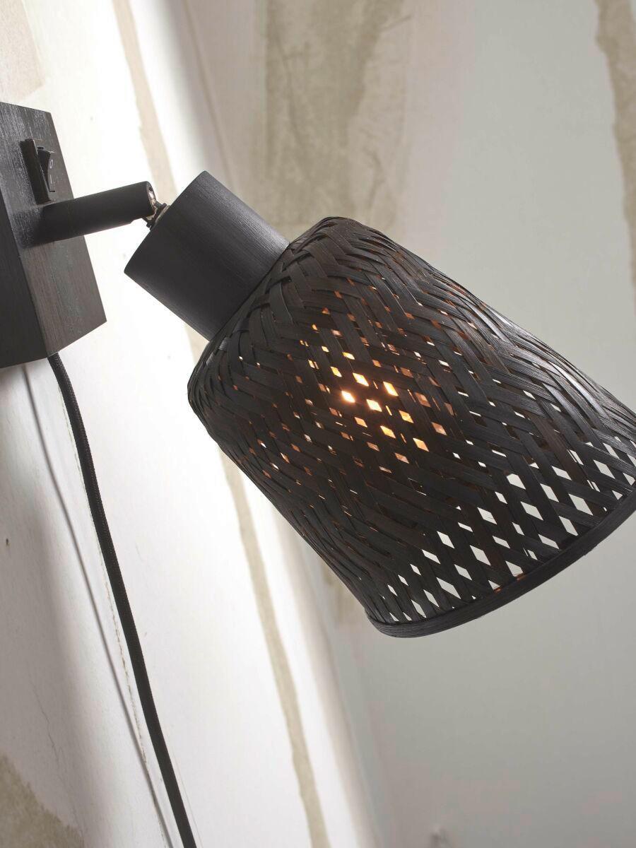 Wandleuchte Java/W/B/15/B - Schwarz, Trend (15/15/22cm) - Good & Mojo