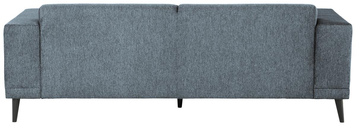 3-Sitzer-Sofa Oslo Blaugrau B: 218 cm - Blaugrau/Schwarz, Design, Textil (218/77/93cm) - MID.YOU
