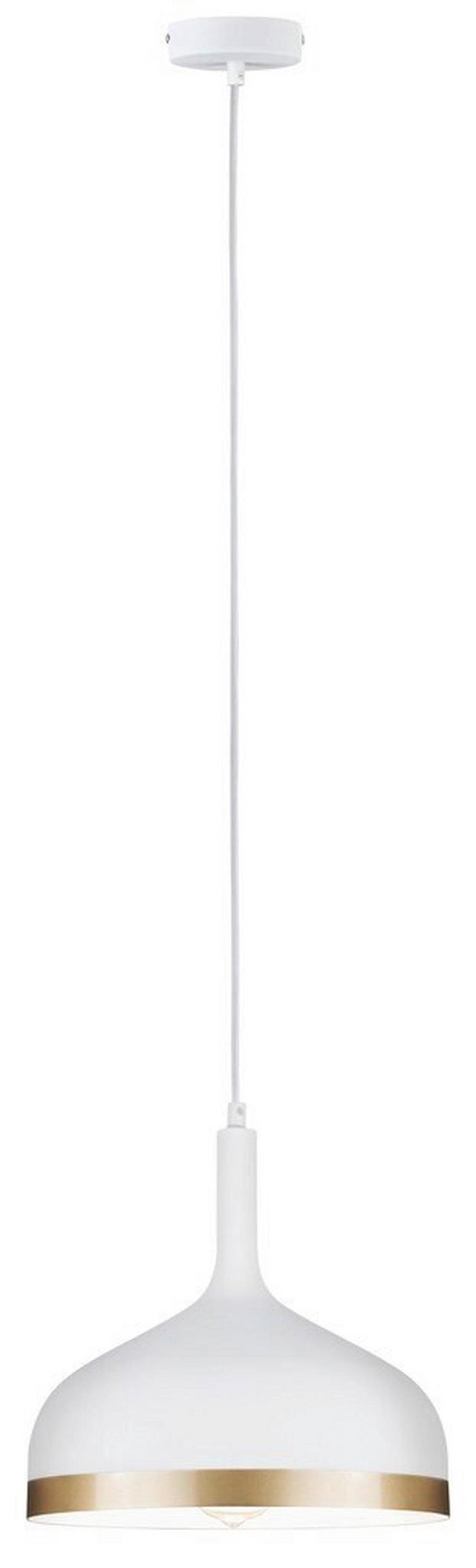 LED-Hängeleuchte Neordic Embla 1-Flammig dimmbar - Goldfarben/Weiß, Design, Metall (15/110cm) - Paulmann