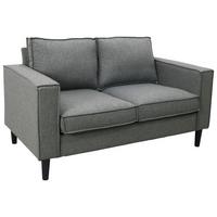 2-sitzer-sofa Beluna Hellgrau B: 141,5 Cm - Hellgrau/Schwarz, Basics, Textil (141,5/84/83cm) - P & B