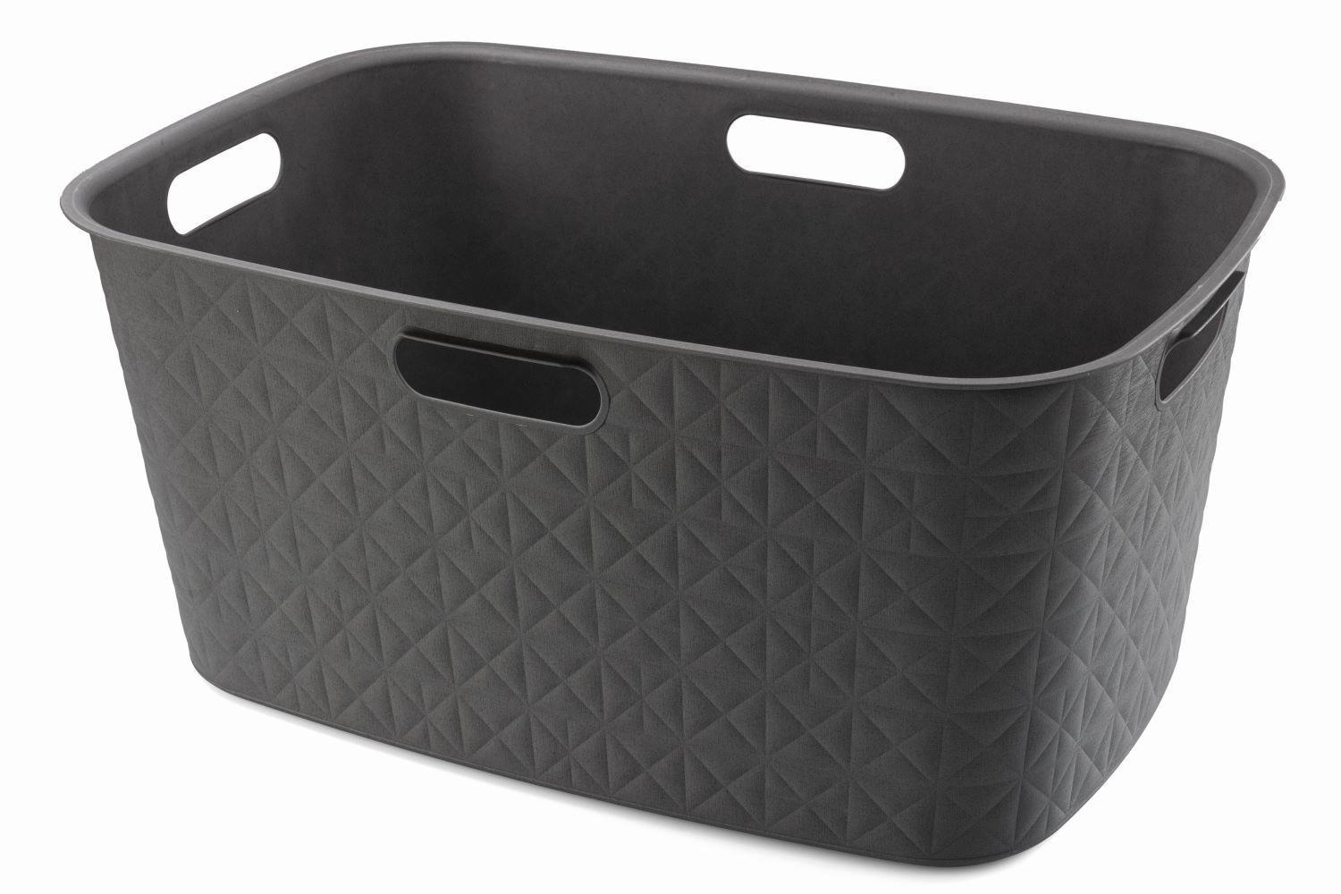 Ruháskosár Curver "softex" - sötétszürke, Basics (38/27.5/59cm)