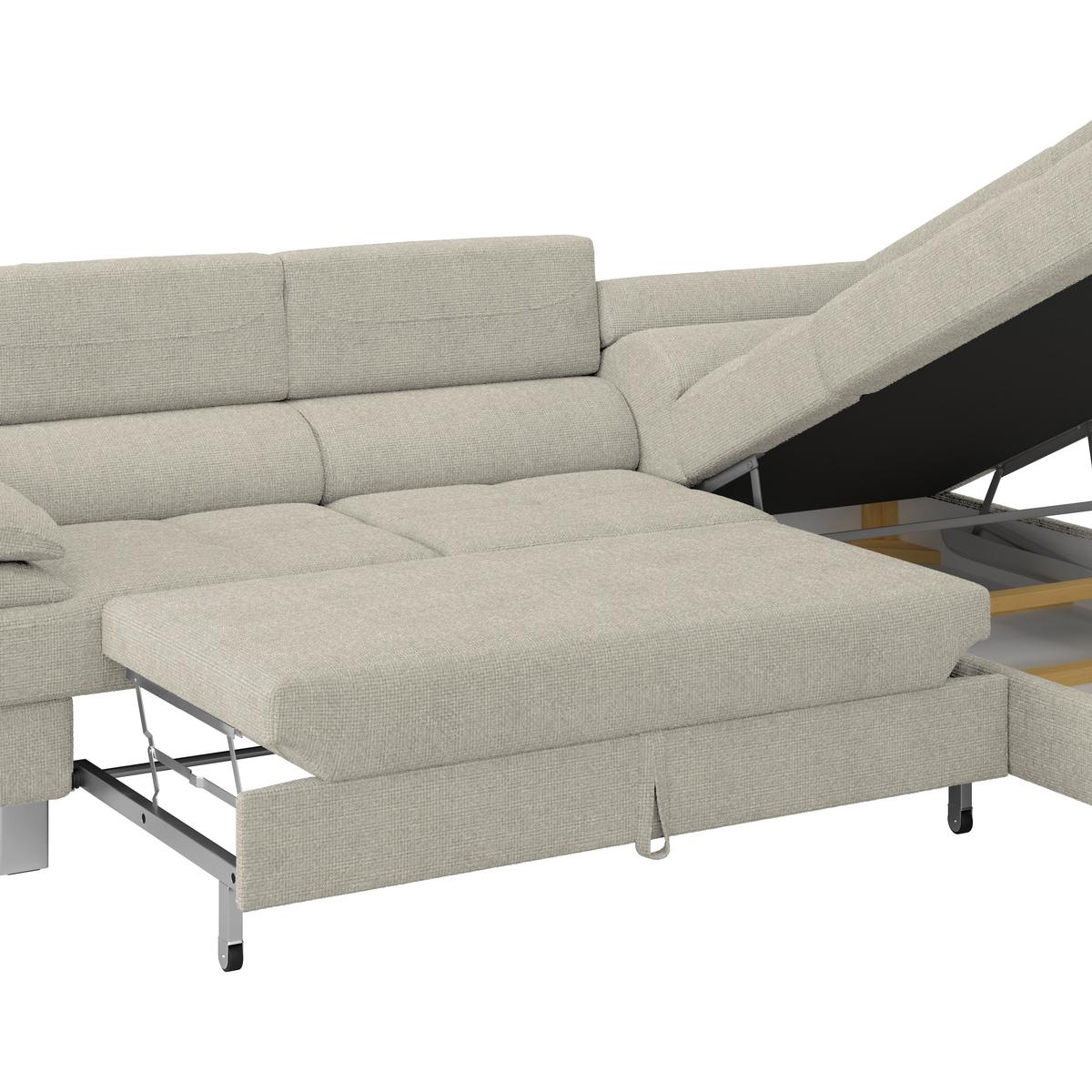 Ecksofa Savona - Greige, MODERN, Textil (270/230cm) - Ondega