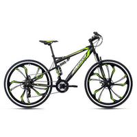Mountainbike Fully 27,5 Zoll Scrawler 21 Gänge - Schwarz/Grün, Basics, Metall - KS Cycling