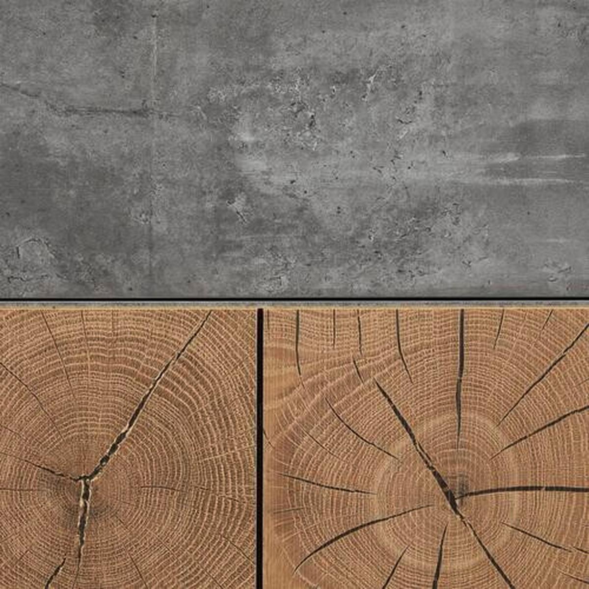 Nočný stolík CASPER - sivá/farba duba, Modern, drevo (60/75/40cm) - Bessagi Home