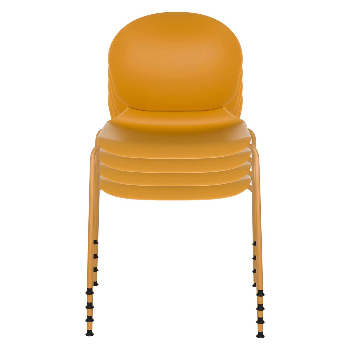 Besucherstuhl T36 Vi Gelb B: 56 cm - Gelb, MODERN, Kunststoff/Metall (56/80/54cm) - MID.YOU