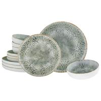 Jídelní souprava 12-dílná - světle šedá, Trend, keramika (42/40/36,5cm) - Creatable