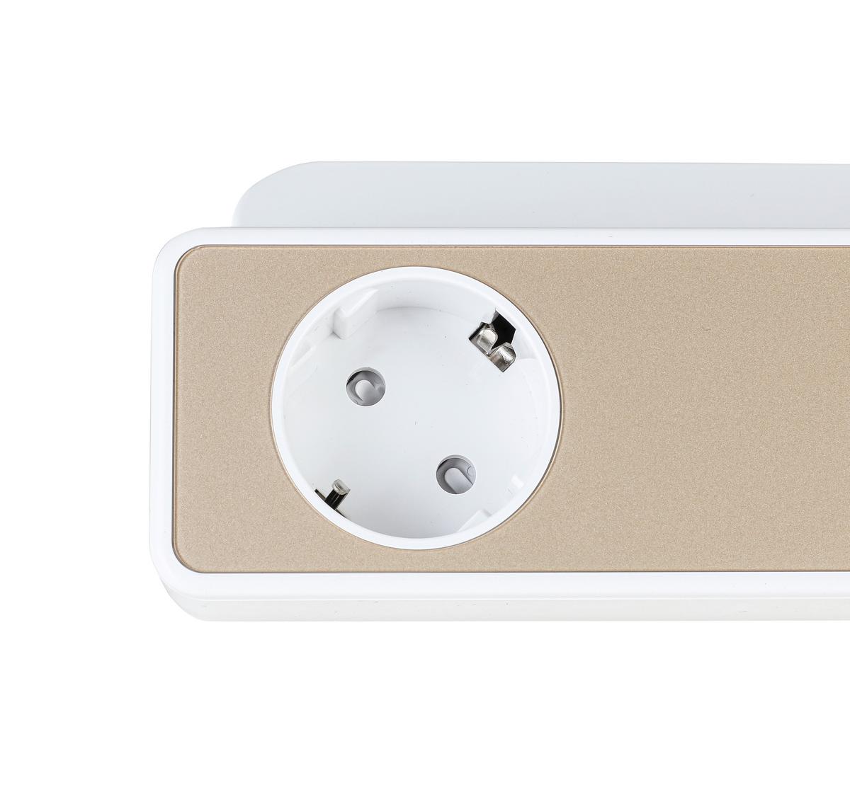 LED LAMPA NA PSACÍ STŮL MULTI - bílá/barva růžového zlata, Moderní, kov/plast (33/10,5/37-66cm) - Mömax