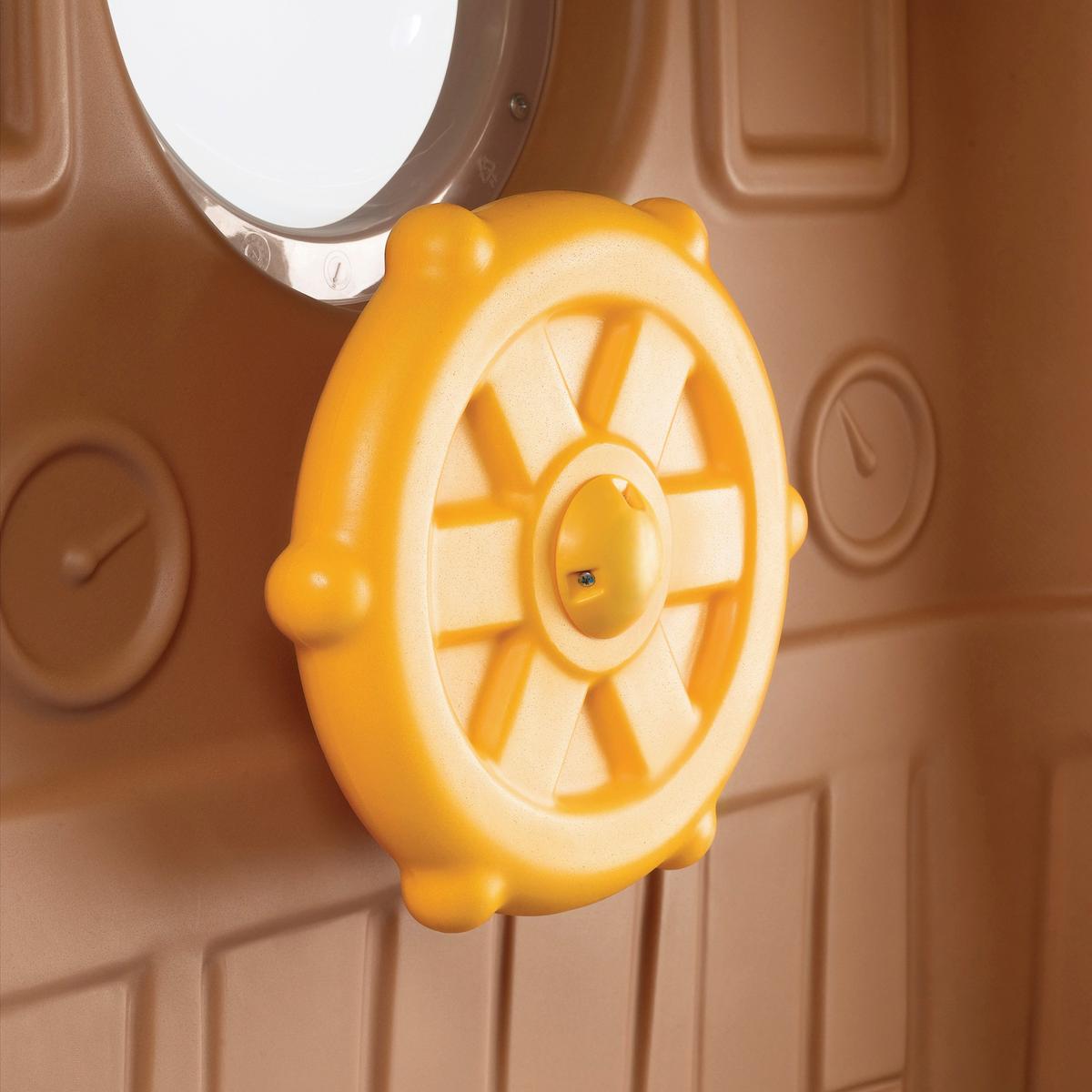 Spielturm Blau/Grün H: 177,8 cm 2-teilig - Blau/Grün, Basics, Kunststoff (348/177,8/232,4cm) - Ambia Garden