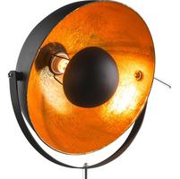 Extravagantes Design für Studiofeeling Designerlampe in Gold mit Stativ