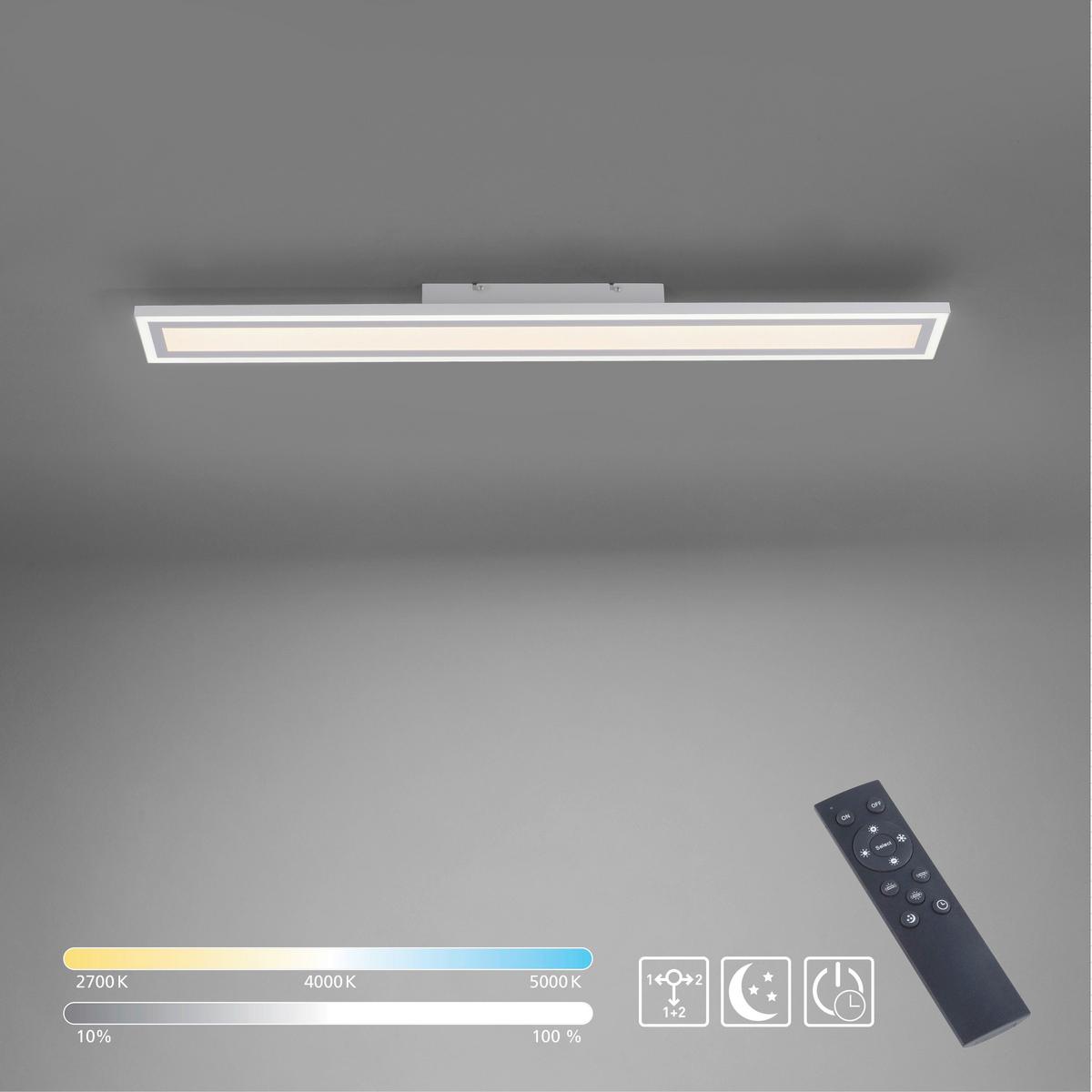 LED-Deckenleuchte Edging L: 100 cm dimmbar mit Schalter - Weiß, Basics, Kunststoff/Metall (100/11,8/6cm)