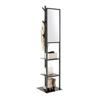 STOJAN DO ŠATNY IMOLA -EXKLUSIV- - černá, Moderní, kov/sklo (40/182/40cm) - Mömax