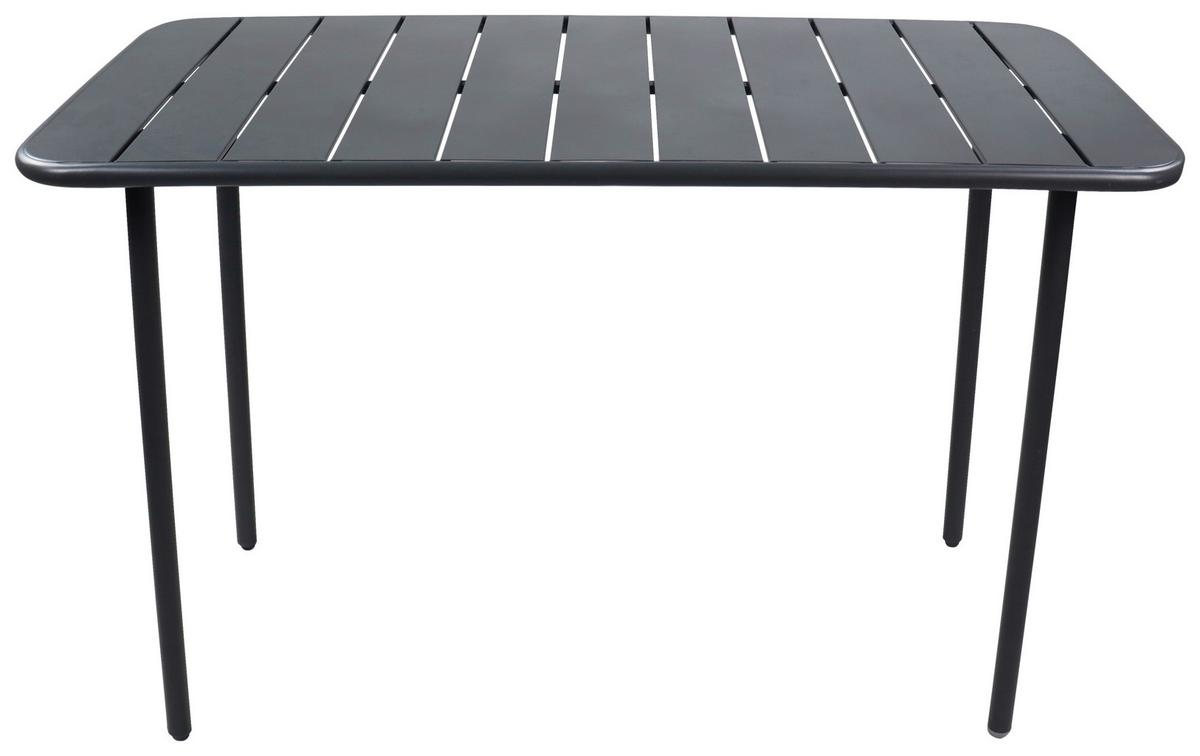 Gartentisch Sumila Schwarz L 110 cm - Schwarz, MODERN, Kunststoff/Metall (110/55/72cm) - Ambia Garden