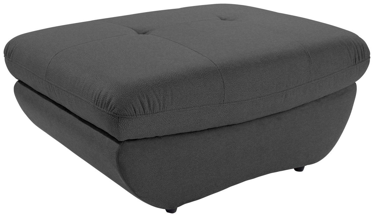 Taburet s úložným prostorem Park, barva antracit - černá/antracitová, Moderní, textil/plast (107/43/75cm) - Luca Bessoni