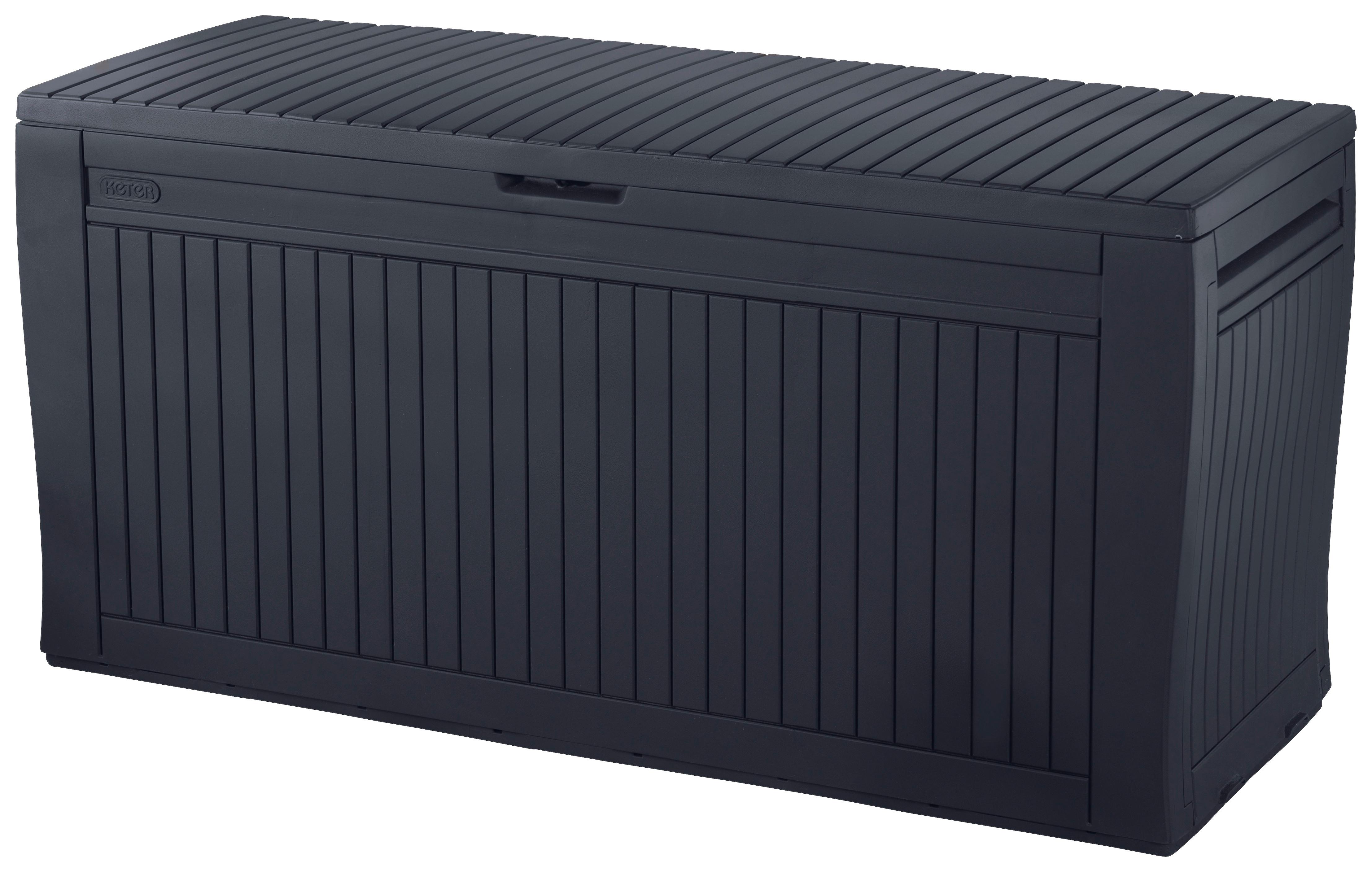 Kissenbox Wasserdicht Comfy 117x57x45 cm 270l Graphit - Graphitfarben, MODERN, Kunststoff (117/57/45cm) - Keter