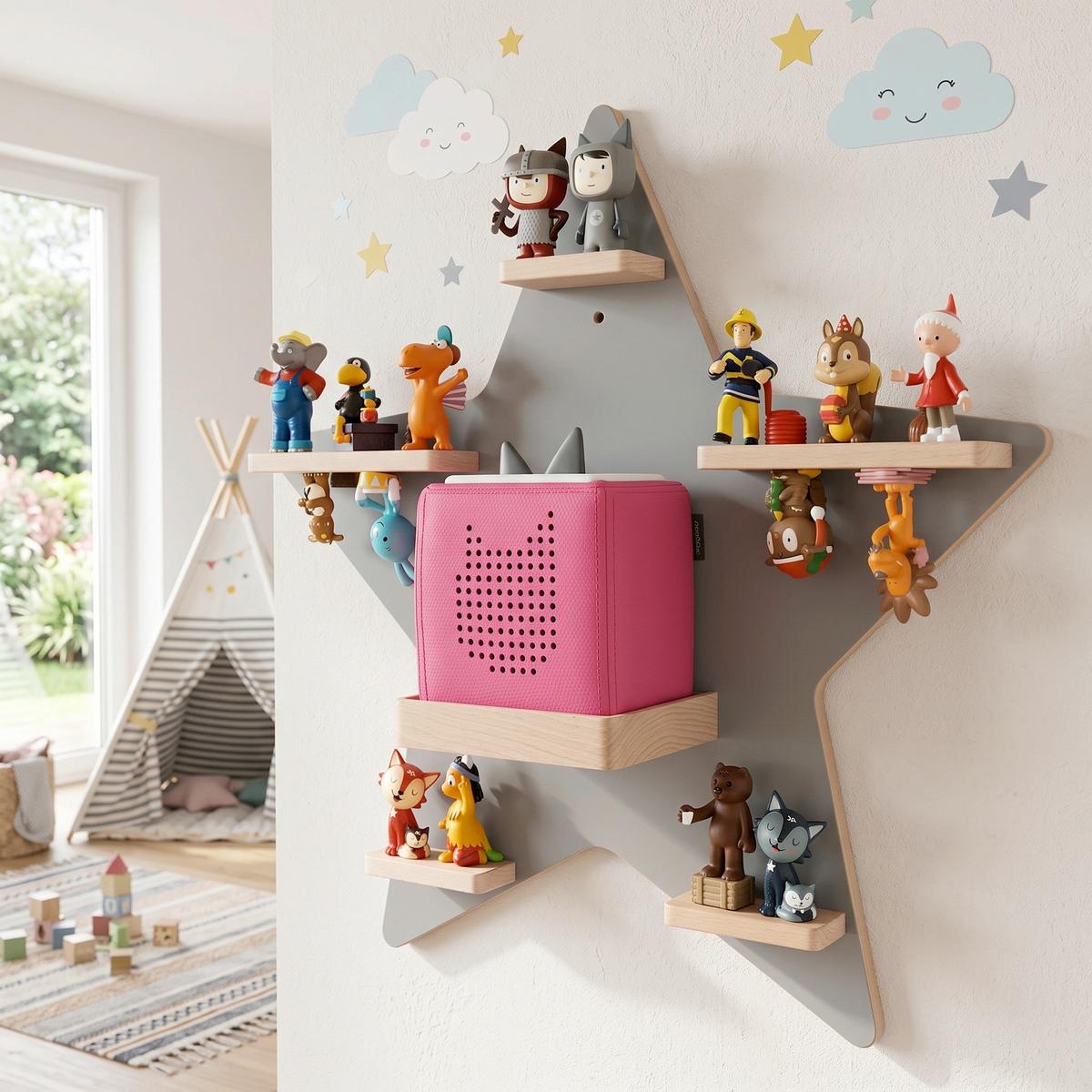Kinderregal Boarti Grau B: 52 cm - Grau, MODERN, Holzwerkstoff (52/55/19cm) - Livetastic
