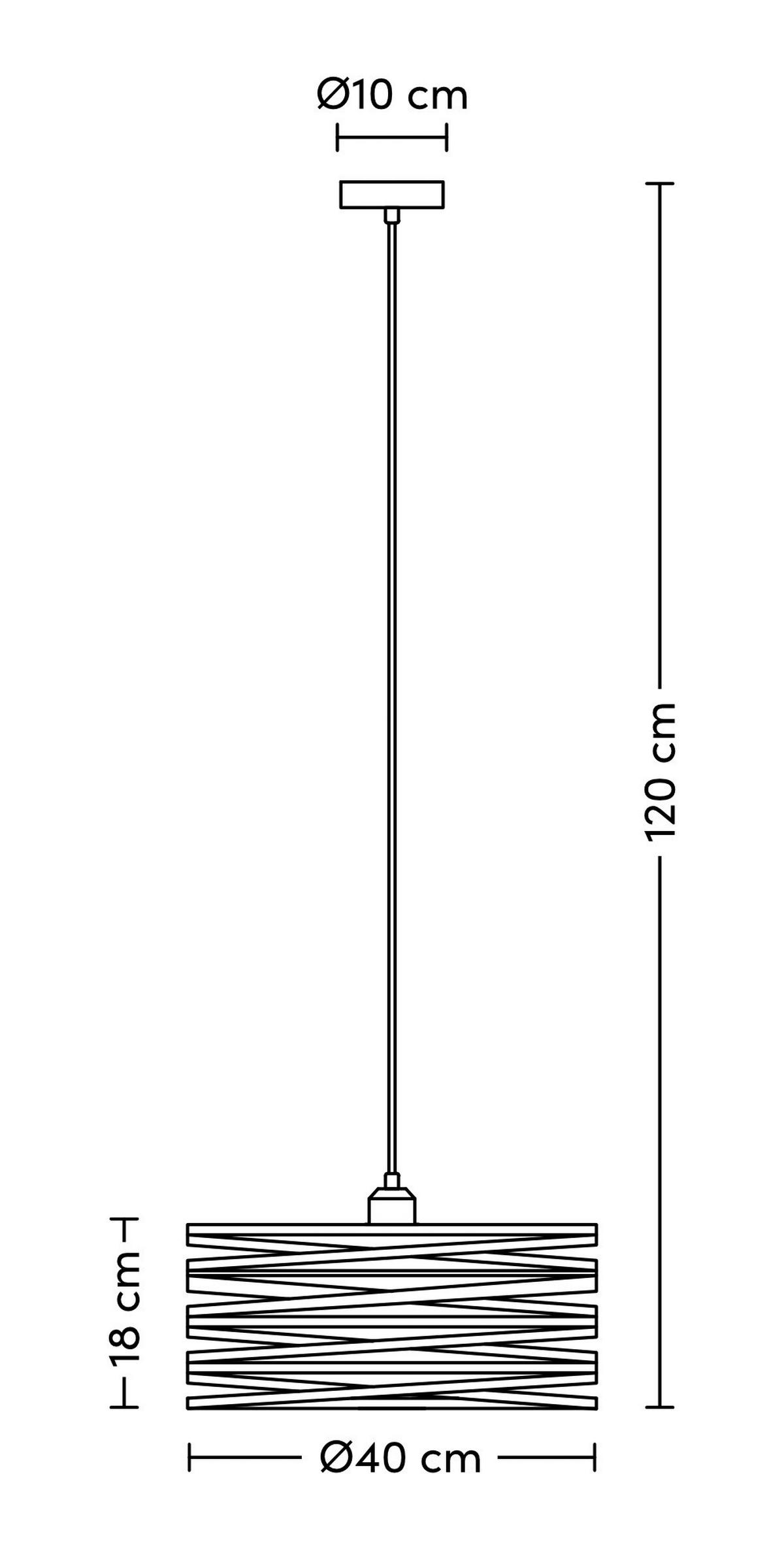 Závesné svietidlo Silvain,P/V:40/120cm,mosadzná - čierna/mosadzná, Modern, kov/plast (40/120cm) - Modern Living