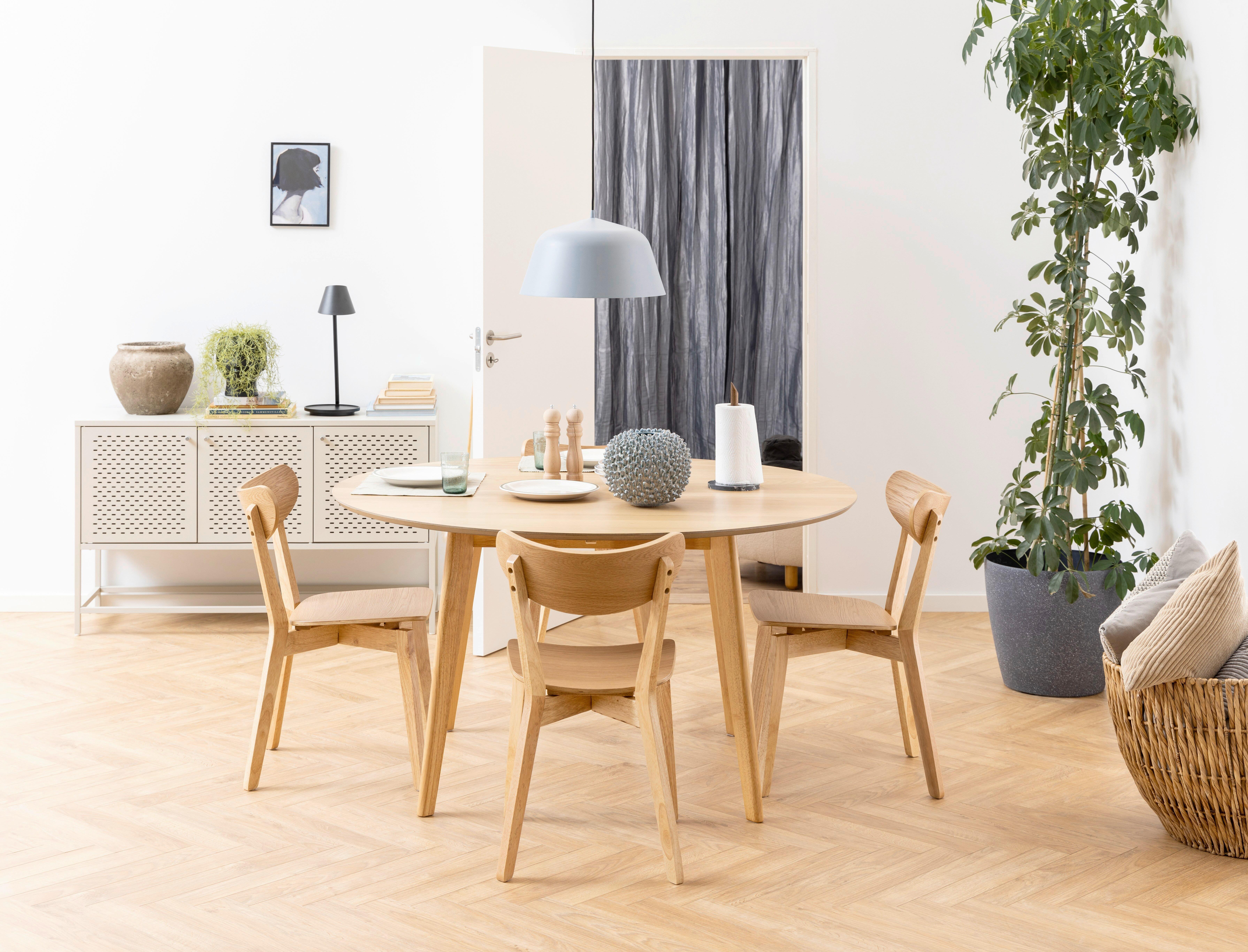 Jedenská stolička ROXBY dub morený - farba duba, Lifestyle, drevo (45/79,5/55cm) - Modern Living