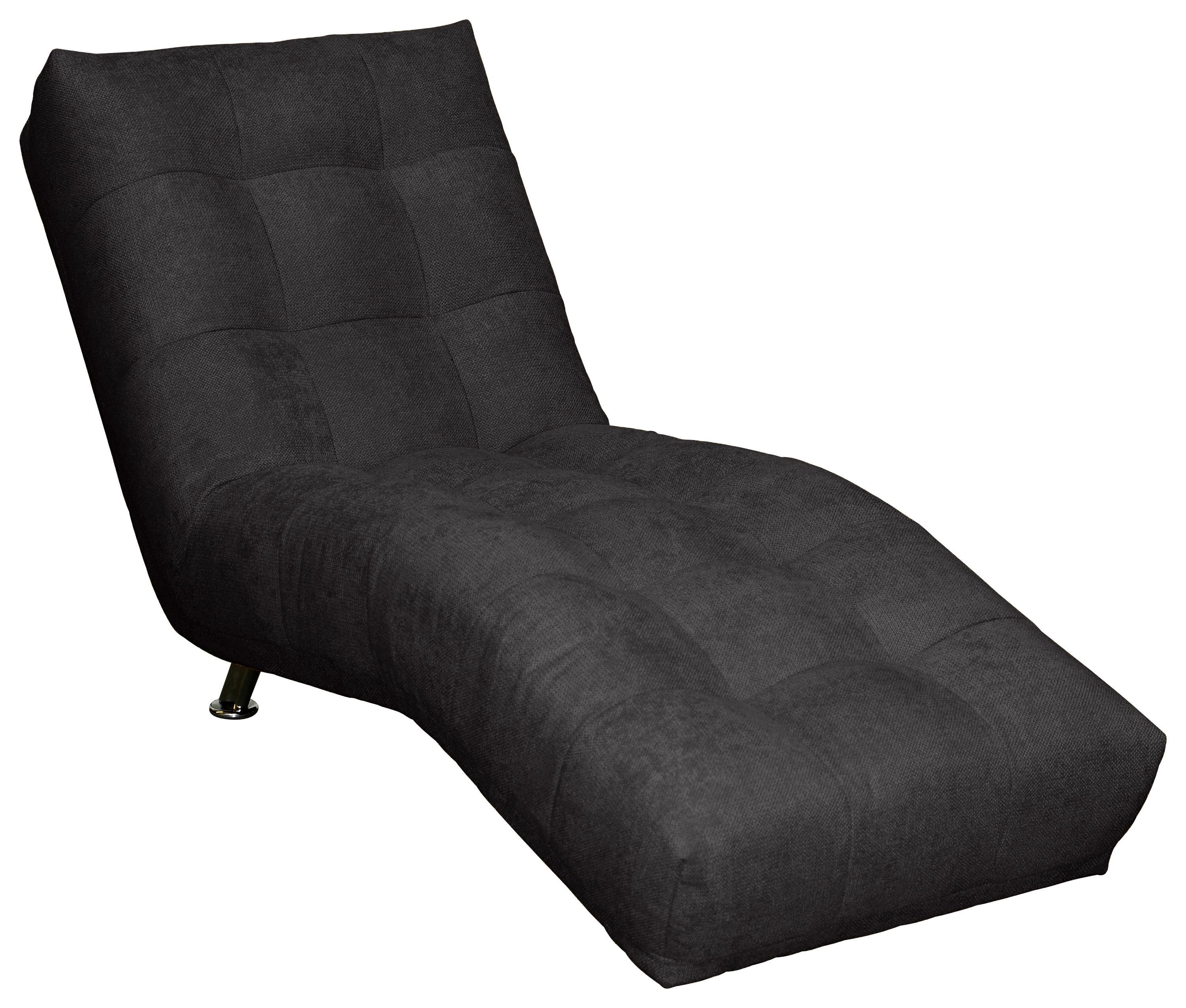 Relaxačné Ležadlo Isabella, Čierne - čierna/chrómová, Moderný, kov/textil (68/88/164cm)