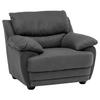 Polstersessel mit Armlehnen Nebolo Textil Dunkelgrau - Dunkelgrau/Schwarz, Design, Textil (117/97/100cm) - Livetastic