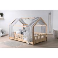 Hausbett Kim Grau/Naturfarben 140x200cm - Naturfarben/Grau, MODERN, Holz/Textil (140/200cm) - Livetastic
