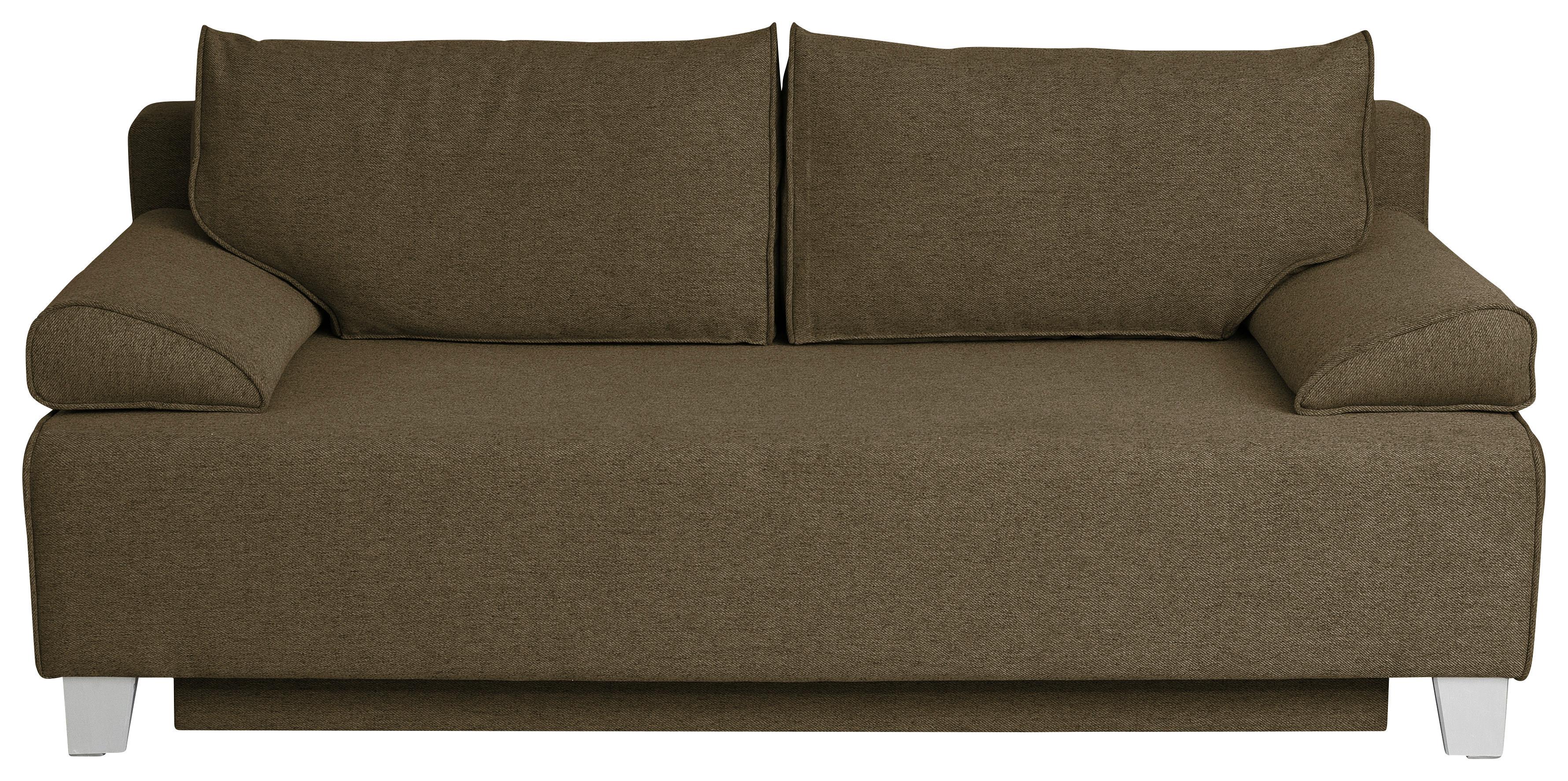 Schlafsofa Lena - Weiß/Braun, Design, Textil (190/75/97cm) - P & B