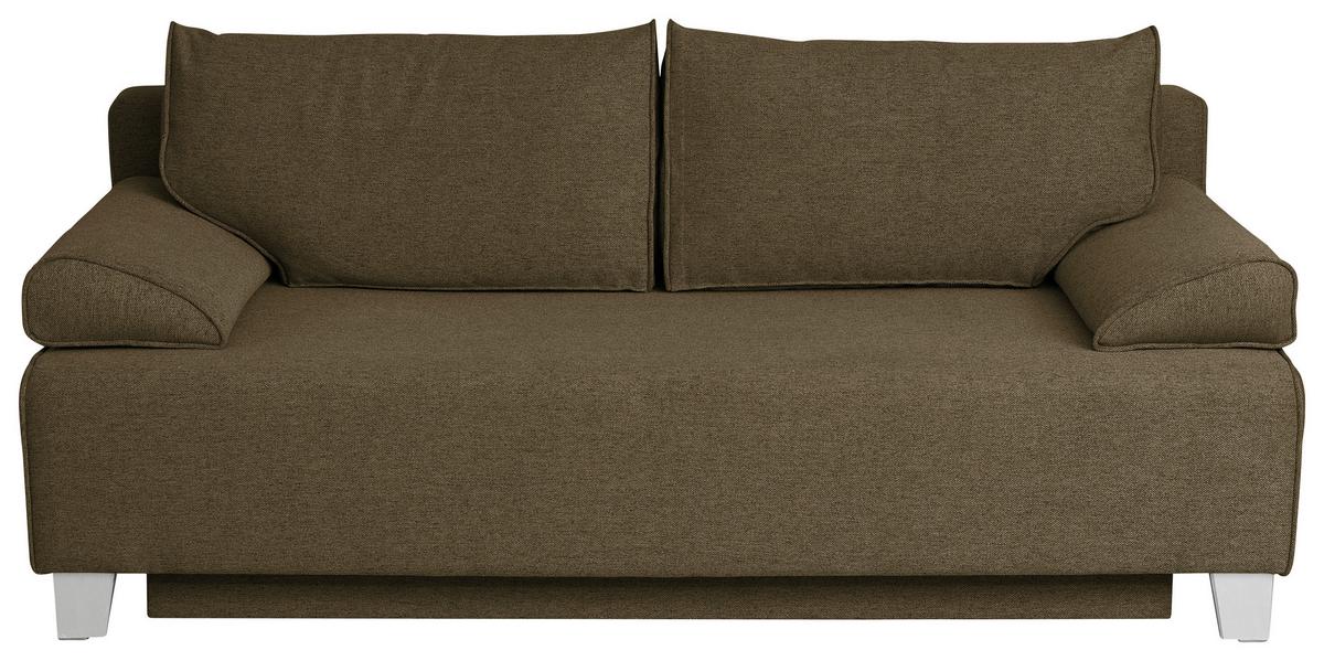 Schlafsofa Lena - Weiß/Braun, Design, Textil (190/75/97cm) - P & B