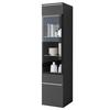 Vitrine Vera Schwarz B: 30cm - Schwarz/Grau, Design, Glas/Holzwerkstoff (30/130/33cm) - Livetastic
