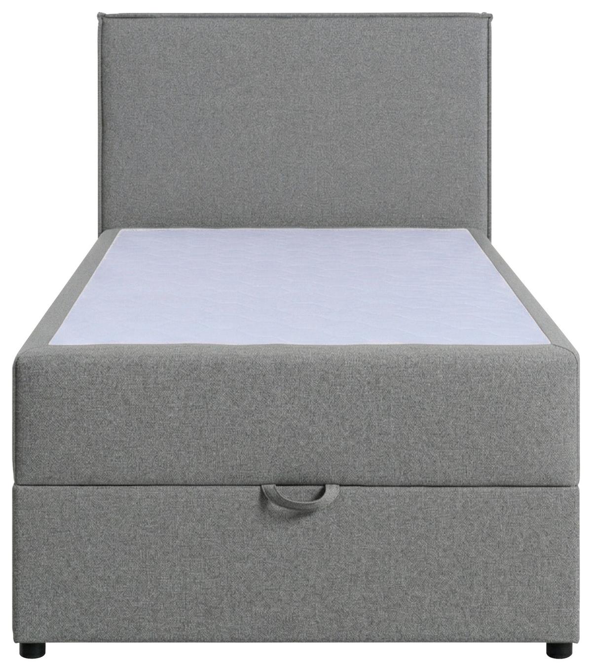 Boxspringbett Naxos 100x200 Soul 2 Grau - Schwarz/Grau, MODERN, Holzwerkstoff/Textil (100/200cm)