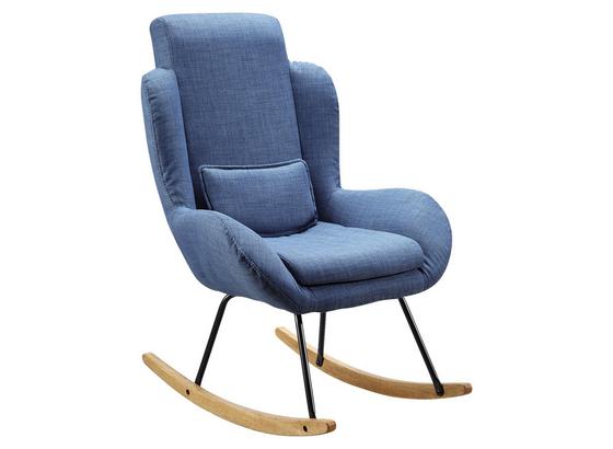 Schaukelsessel Rocky B: ca. 75 cm Blau - Blau/Eichefarben, Design, Textil (75/110/88,5cm) - Carryhome Schaukelsessel Rocky B: ca. 75 cm Blau - Blau/Eichefarben, Design, Textil (75/110/88,5cm) - Carryhome