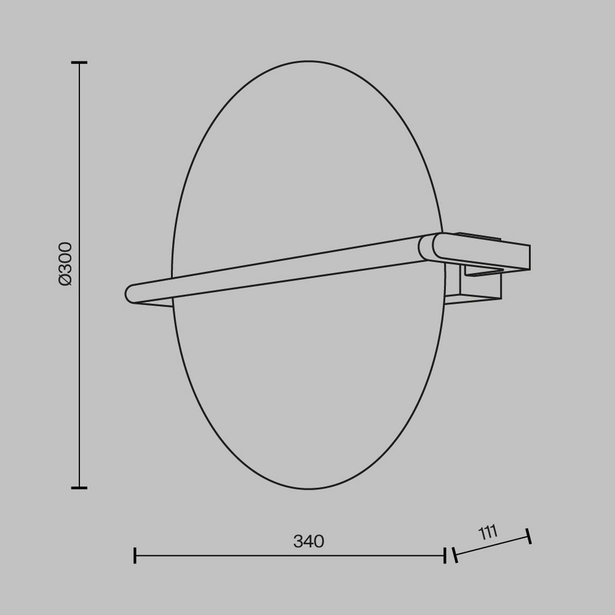 Wandleuchte Mira - Schwarz, MODERN, Metall (11,1/34/30cm) - MAYTONI