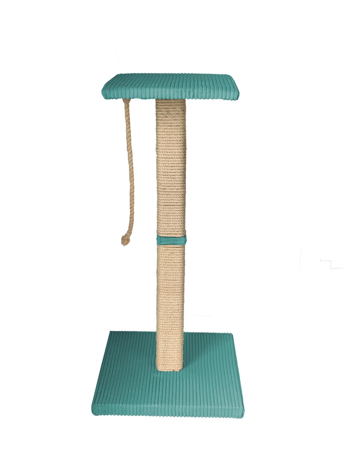 Kratzbaum Emmi Gr. 1 Türkis, Lxbxh: 45x45x77 Cm - Türkis, Basics, Holzwerkstoff/Textil (45/45/77cm)