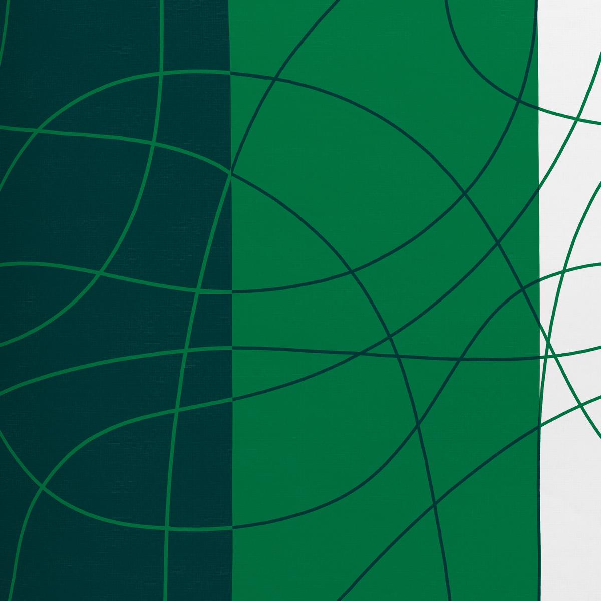 Cretonne Bettwäsche 140x200 cm Julia Baumwolle Grün/Weiß - Weiß/Grün, MODERN, Textil - Luca Bessoni