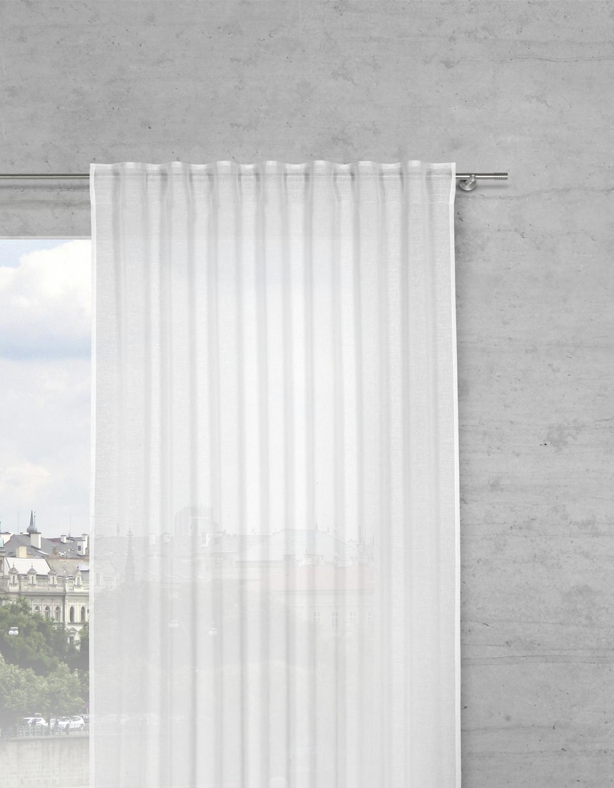 HOTOVÝ ZÁVĚS Sigrid, 140/245 cm - bílá, Romantický / Rustikální, textil (140/245cm) - Premium Living