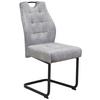 Schwingstuhl Emilia Webstoff Grau, B: 43 Cm - Schwarz/Grau, KONVENTIONELL, Textil/Metall (43/95/61cm)