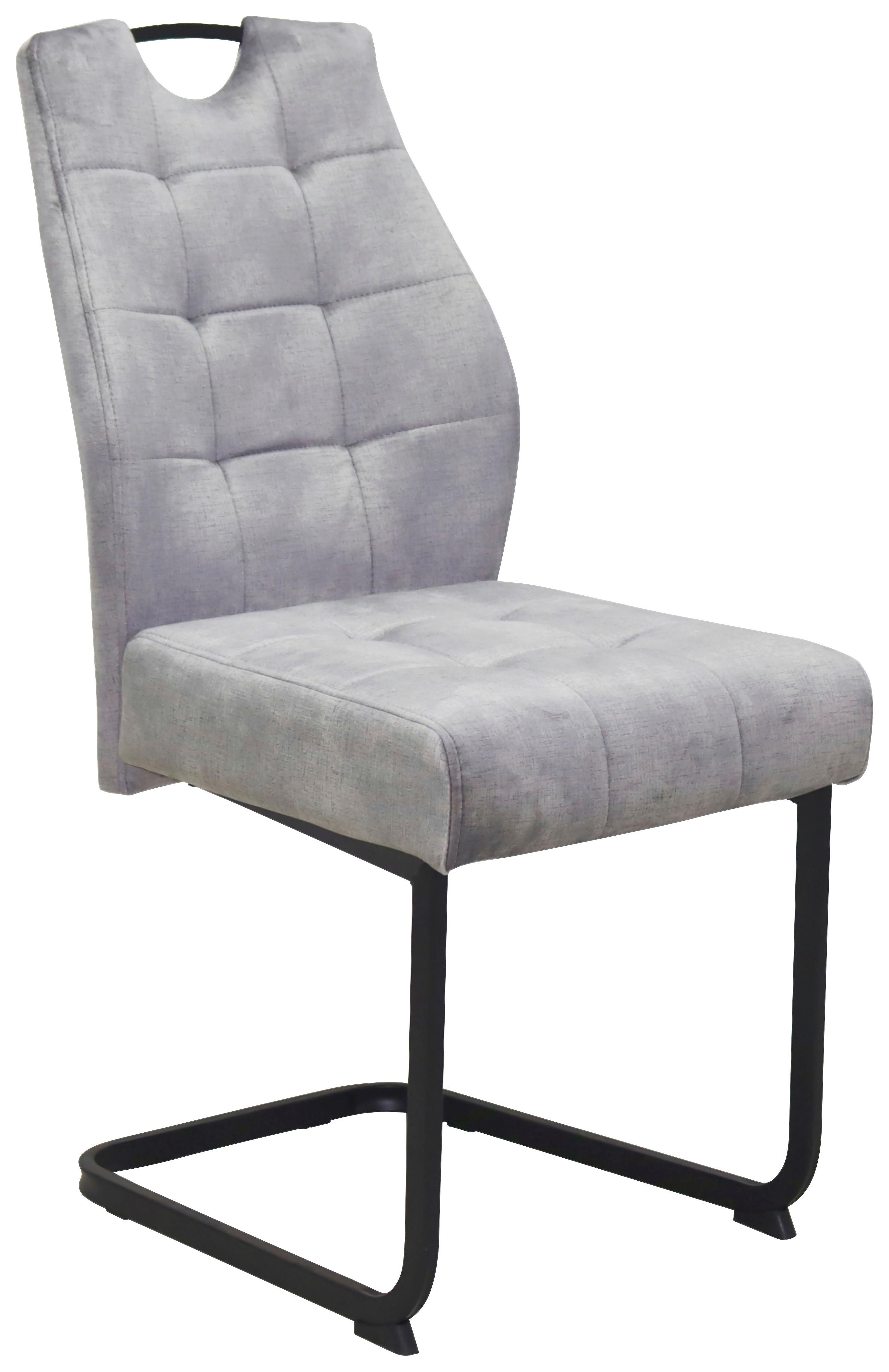 Schwingstuhl Emilia Webstoff Grau, B: 43 cm