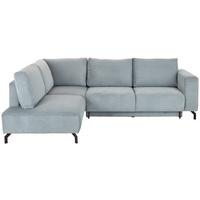 Rohová sedačka VENI, levá, šedozelený manšestr - černá/šedozelená, Moderní, kov/textil (210/272cm) - Ondega