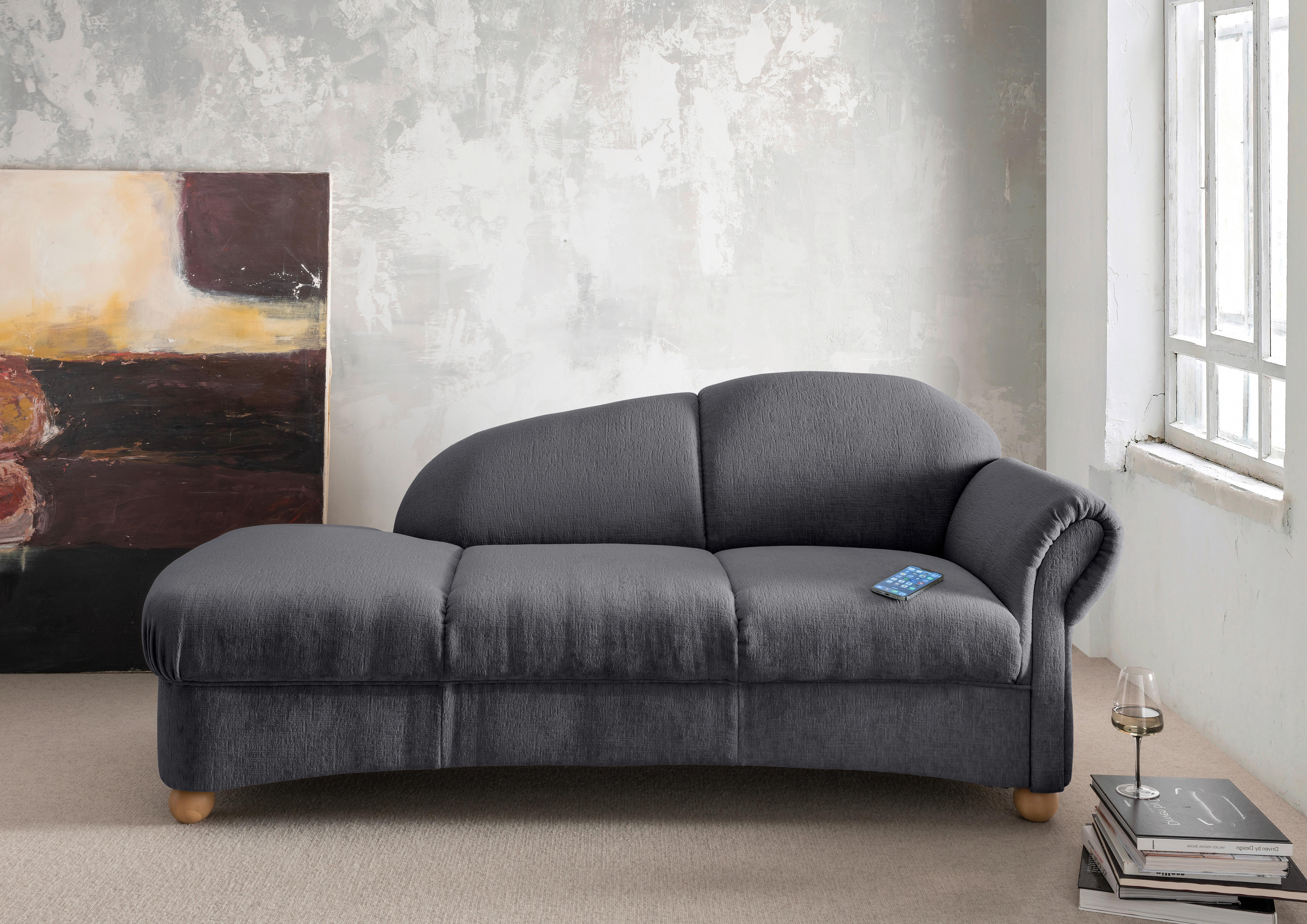 Ottomane Torello Anthrazit B: 190cm - Wildeiche/Anthrazit, KONVENTIONELL, Textil (190/84/86cm) - Livetastic