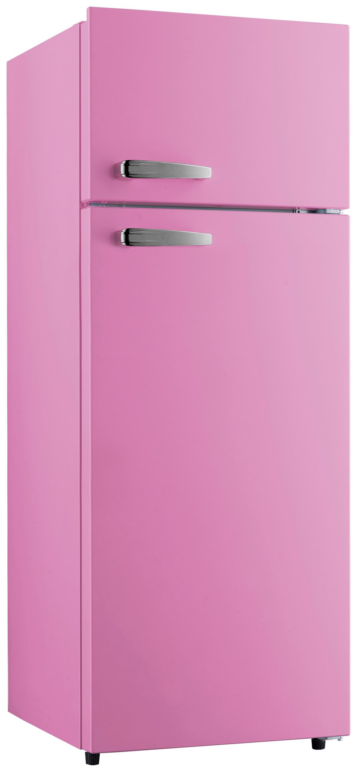 Pkm Kühl-Gefrier-Kombination Gk210-2 Sp Pink - Pink, Trend, Kunststoff/Metall (54/143/54,5cm) - PKM