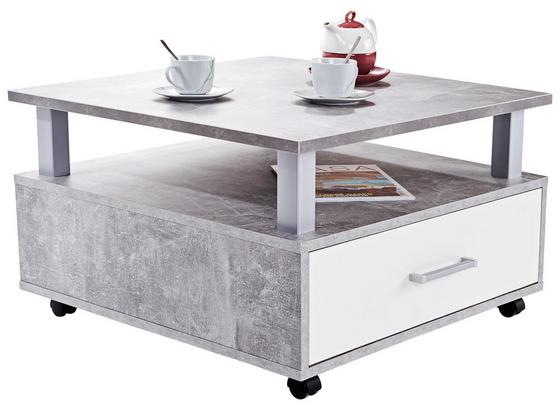 Couchtisch mit 2 Schubladen Duo Betonoptik Hell - Weiß/Grau, KONVENTIONELL, Holzwerkstoff (75/45/75cm) Couchtisch mit 2 Schubladen Duo Betonoptik Hell - Weiß/Grau, KONVENTIONELL, Holzwerkstoff (75/45/75cm)
